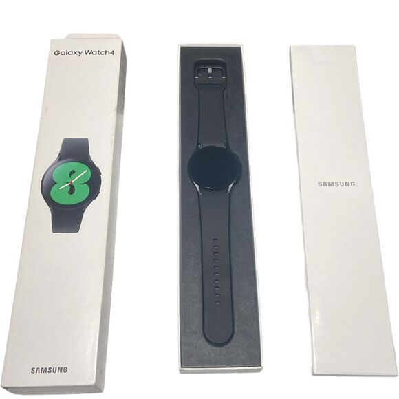 Samsung Galaxy Watch4 40mm SM-R860 Aluminum GPS Bluetooth Smartwatch Black Open - Picture 1 of 8